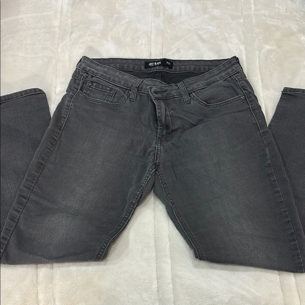 Just Black Womens Gray Jeans